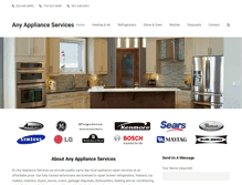 Tablet Screenshot of anyapplianceservices.com